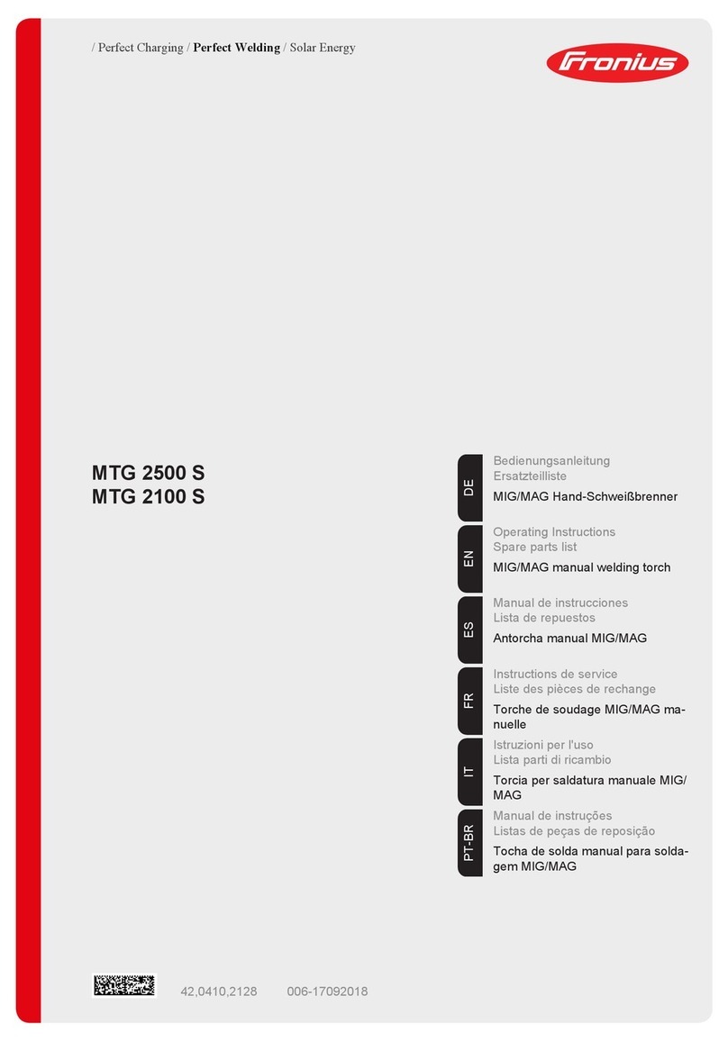 FRO­NIUS MTG 2500 S User manual