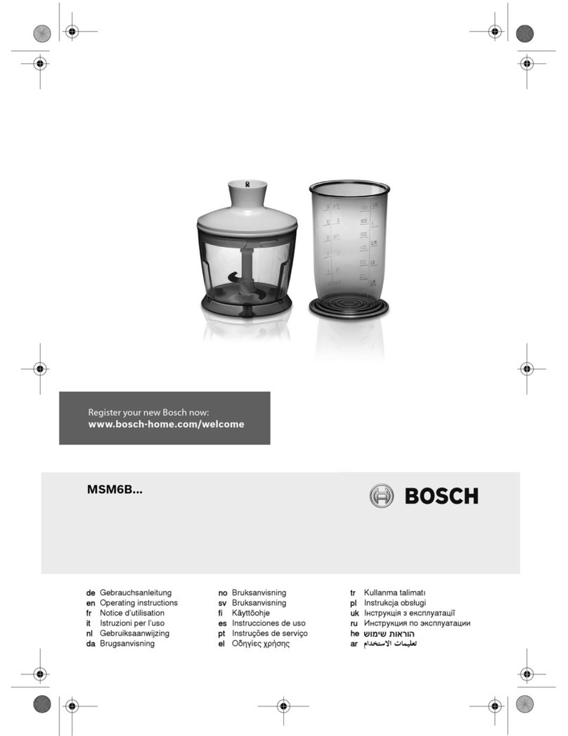 Bosch MSM6B Series operating instructions