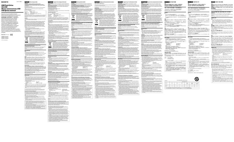 Sony MicroVault USM-V Series User manual