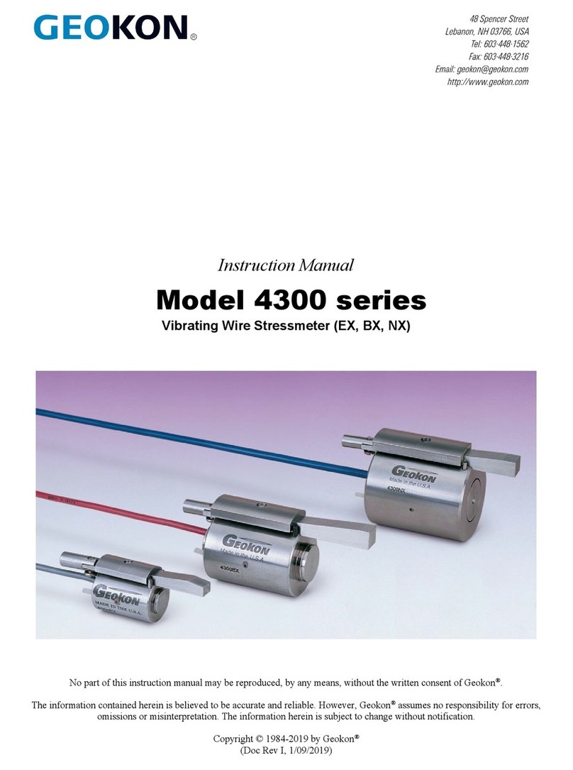 Geokon 4300 Series User manual Geokon 4300 Series User manual