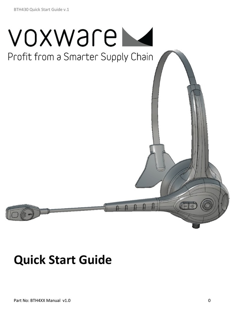 Voxware BTH430 quick start guide