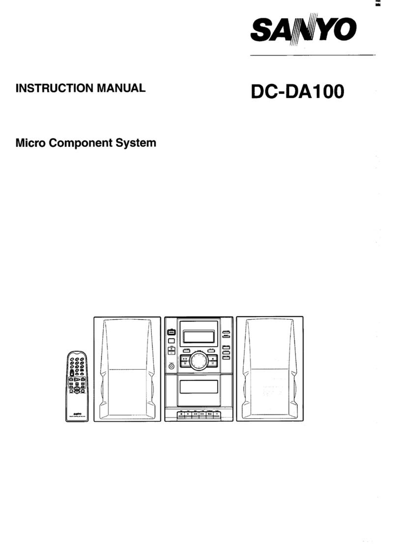 Sanyo DC-DA100 User manual Sanyo DC-DA100 User manual