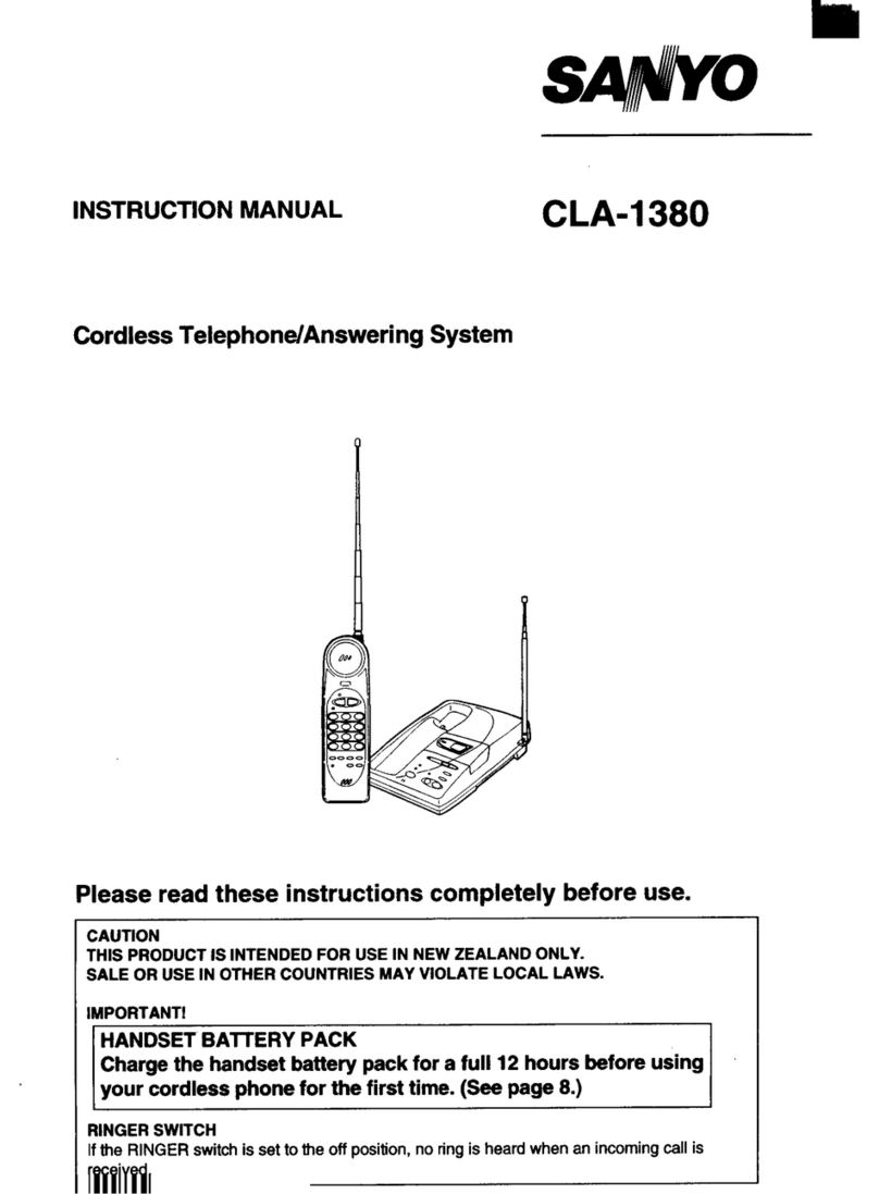 Sanyo CLA-1380 User manual