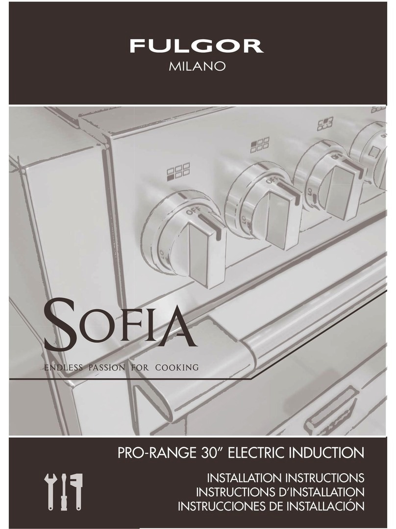 Fulgor Milano SOFIA installation instructions