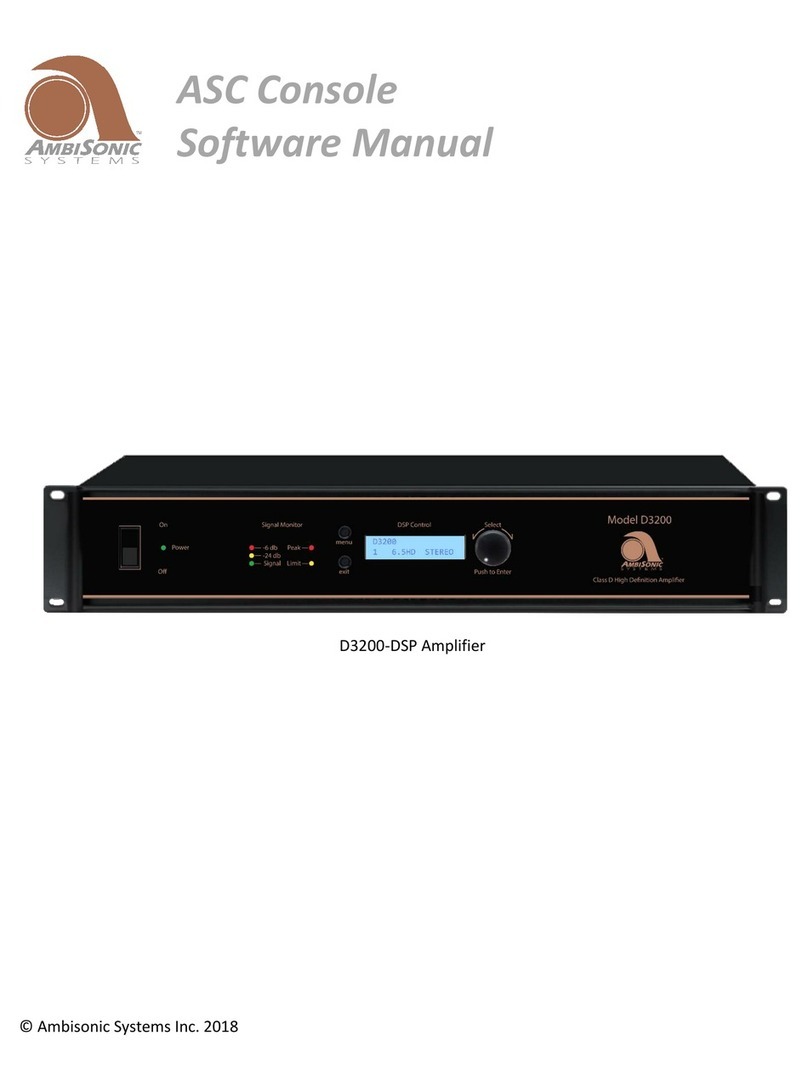 AmbiSonic Systems D3200 Software manual
