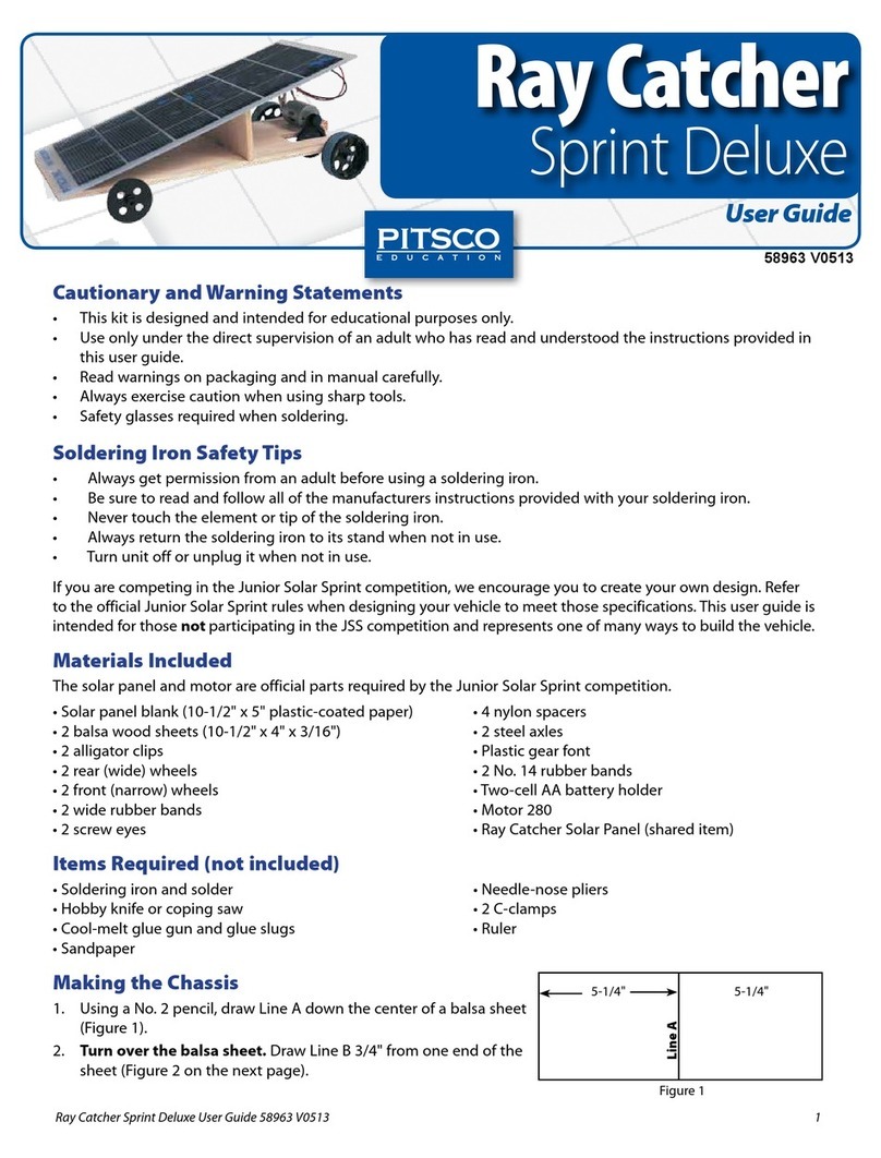 pitsco RAY CATCHER SPRINT DELUXE user guide