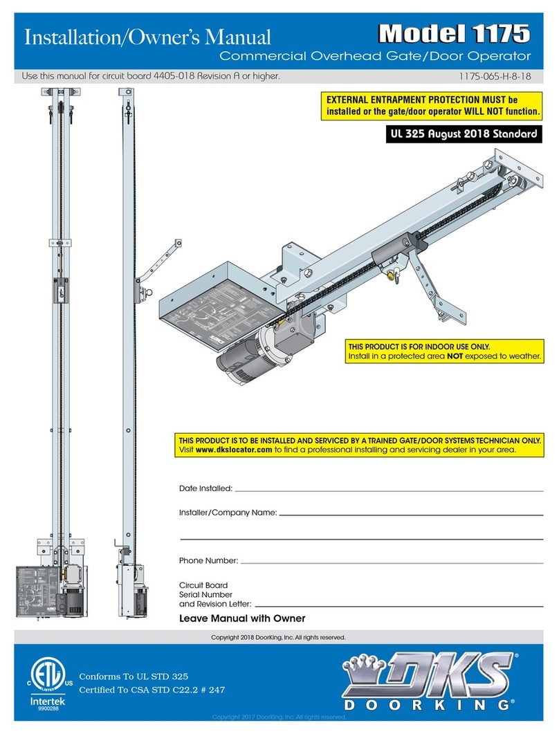 DoorKing 1175 Installation & owner's manual