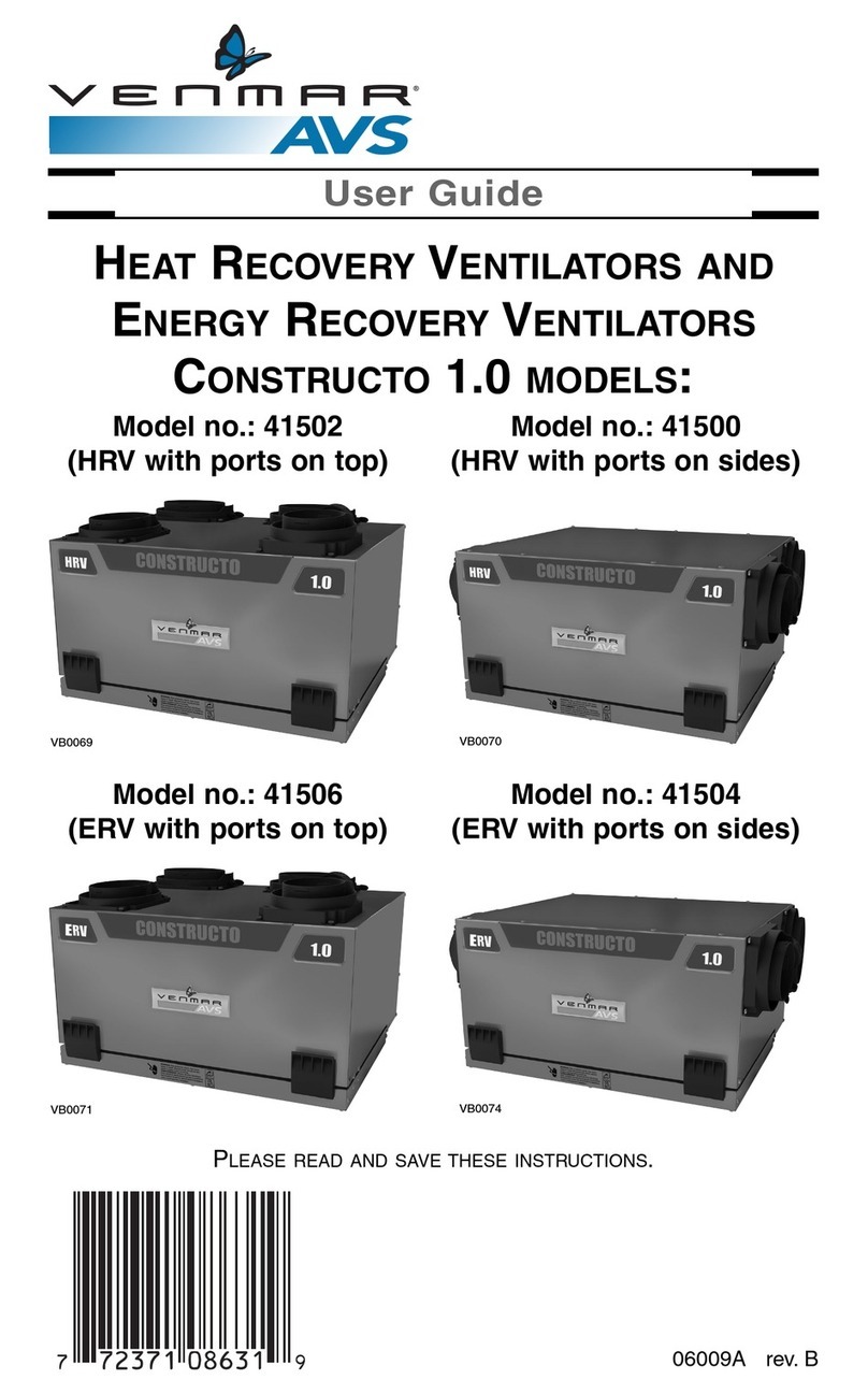 Venmar 41502 User manual
