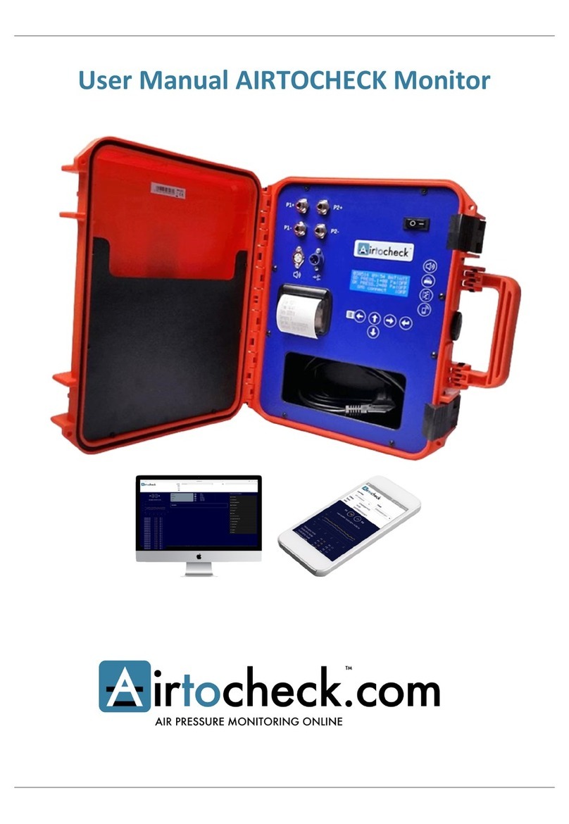 Airtocheck Negative pressure monitor User manual