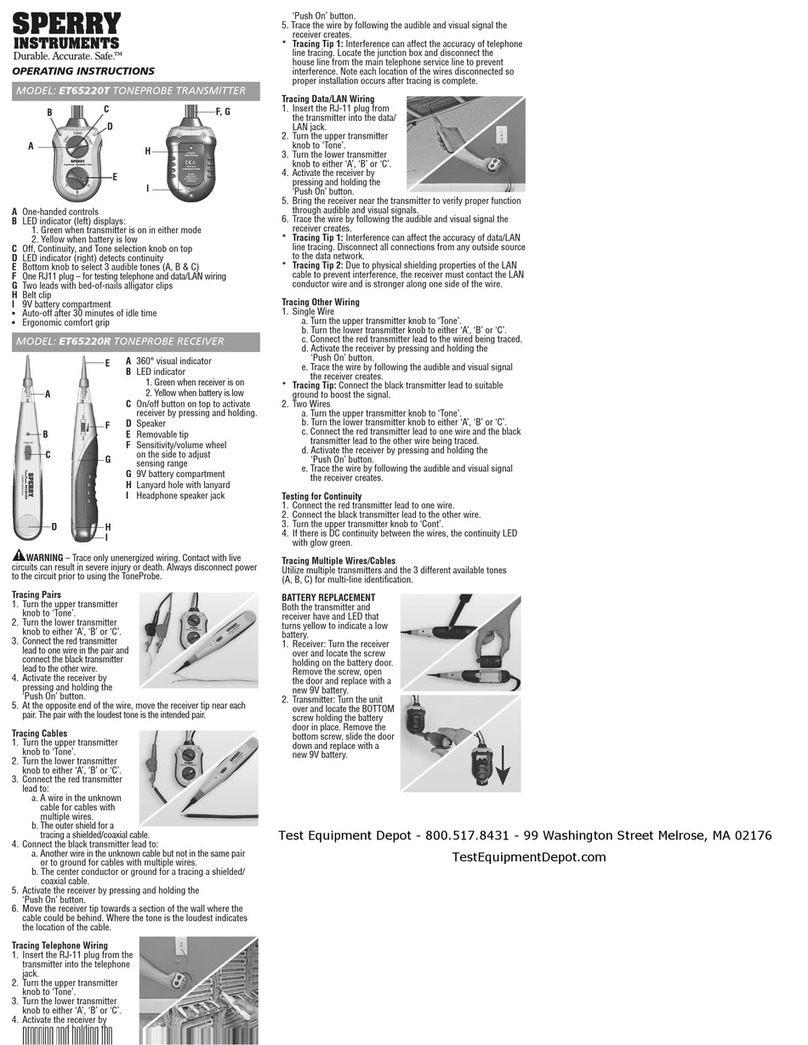 Sperry instruments ET65220T User manual