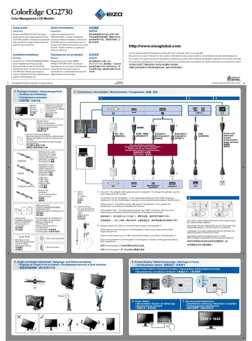 Eizo COLOREDGE CG2730 User manual Eizo COLOREDGE CG2730 User manual