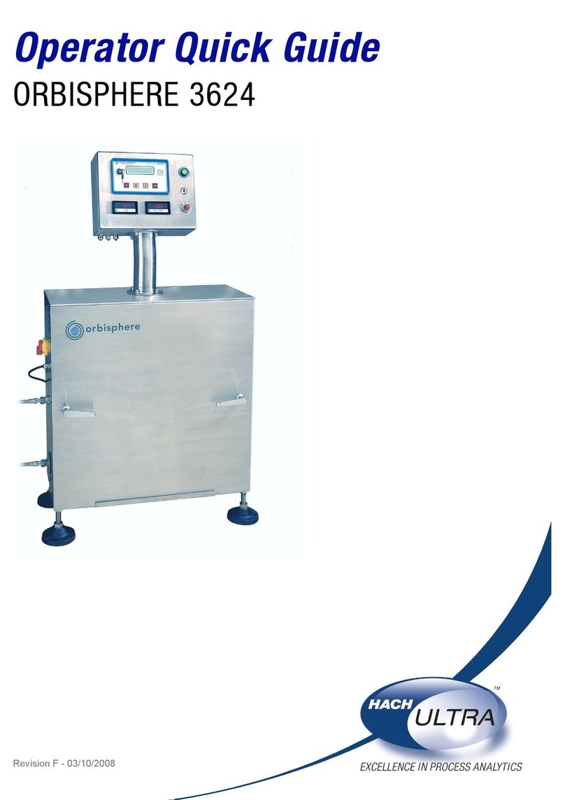 Hach Ultra ORBISPHERE 3624 Operator's quick guide Hach Ultra ORBISPHERE 3624 Operator's quick guide