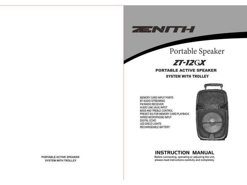 Zenith ZT-12GX User manual