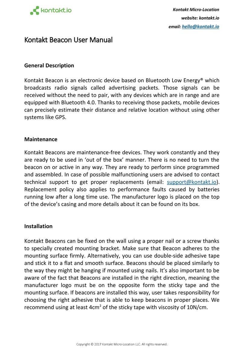 Kontakt Beacon Pro User manual