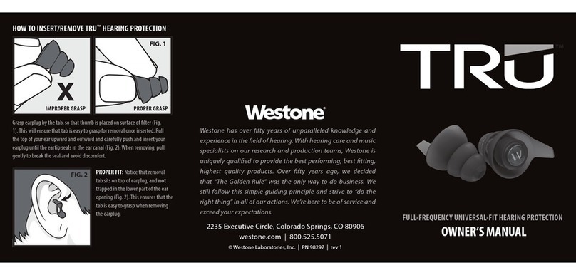 Westone TRU owner's manual