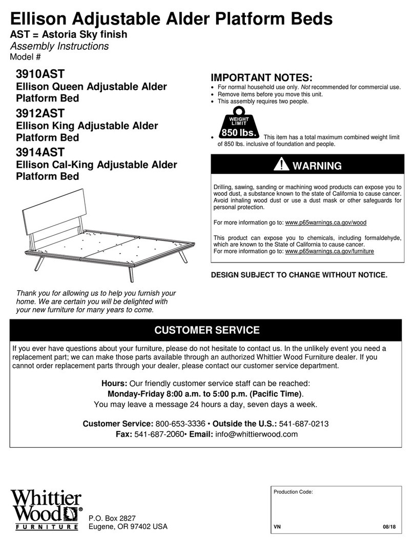 Whittier Wood Furniture 3910AST Assembly instructions