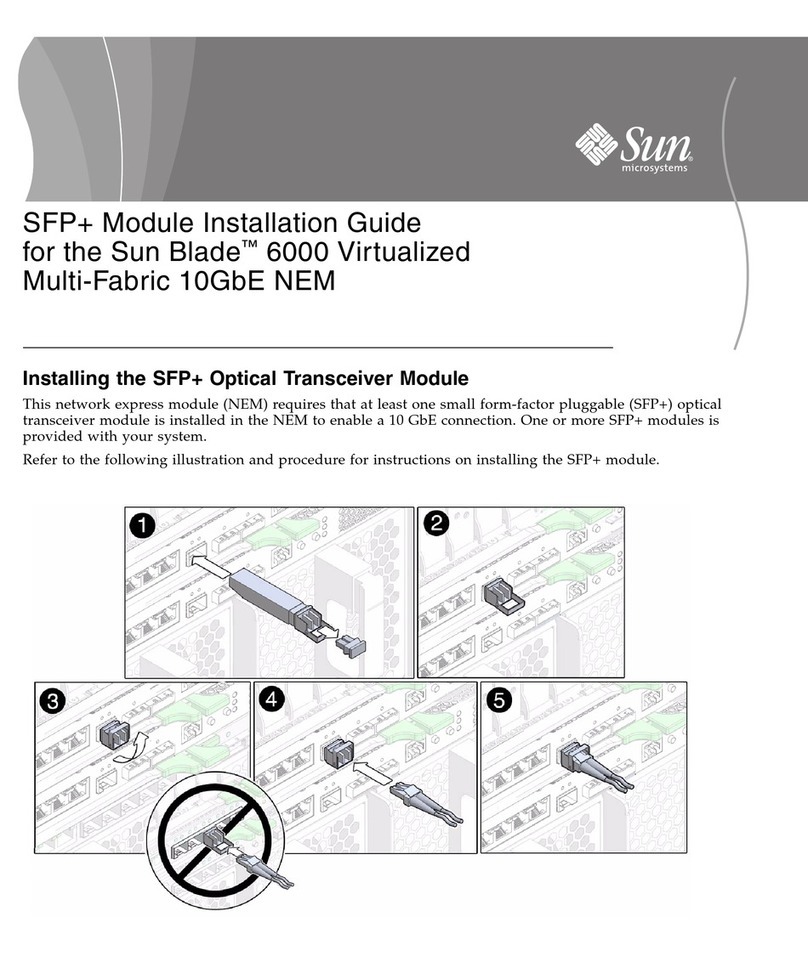 Sun Microsystems SFP+ installation guide Sun Microsystems SFP+ installation guide