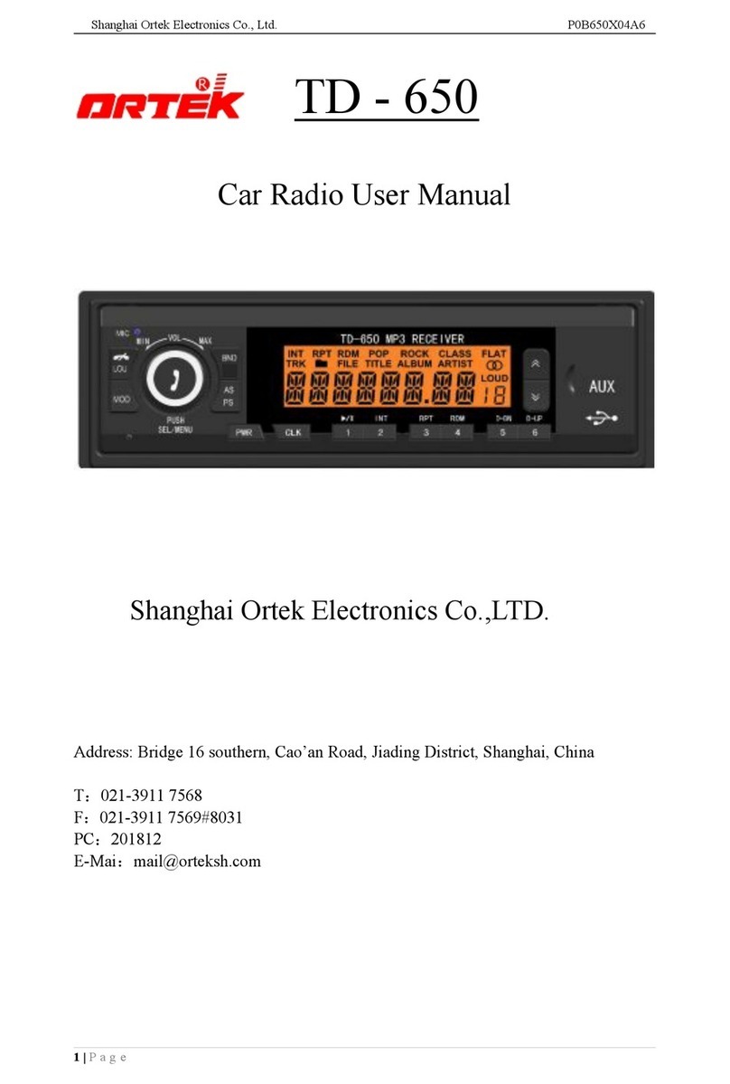 Ortek TD-650 user manual