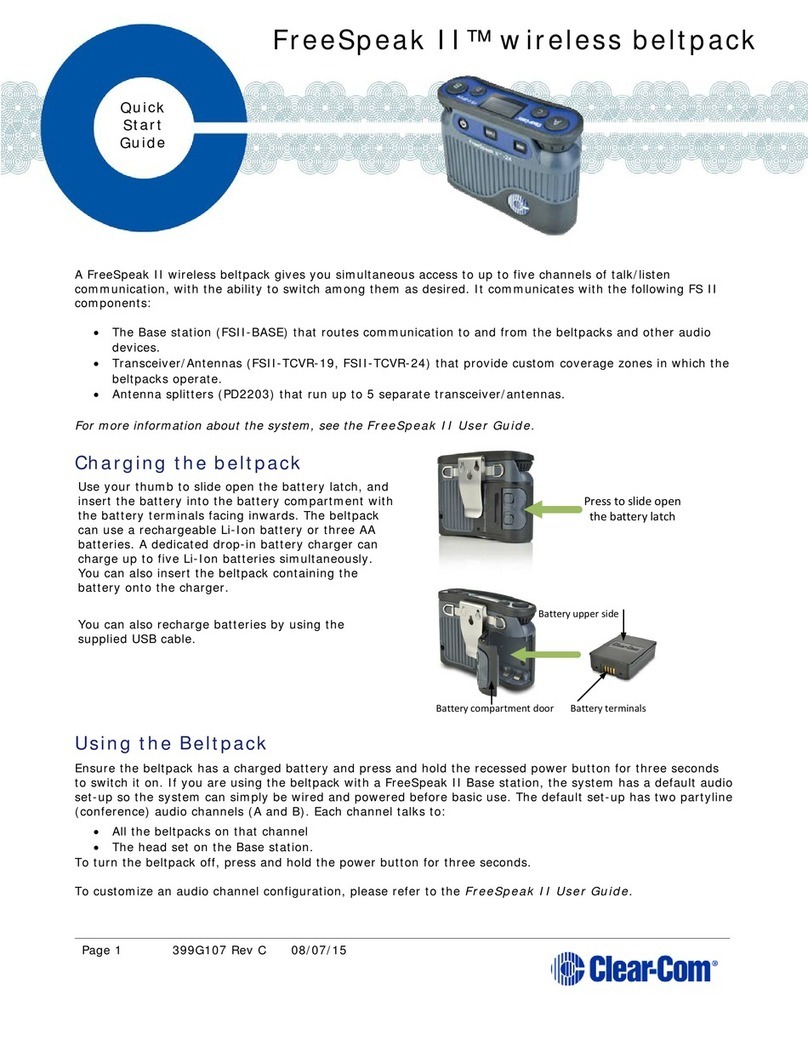 Clear-Com FreeSpeak II User manual