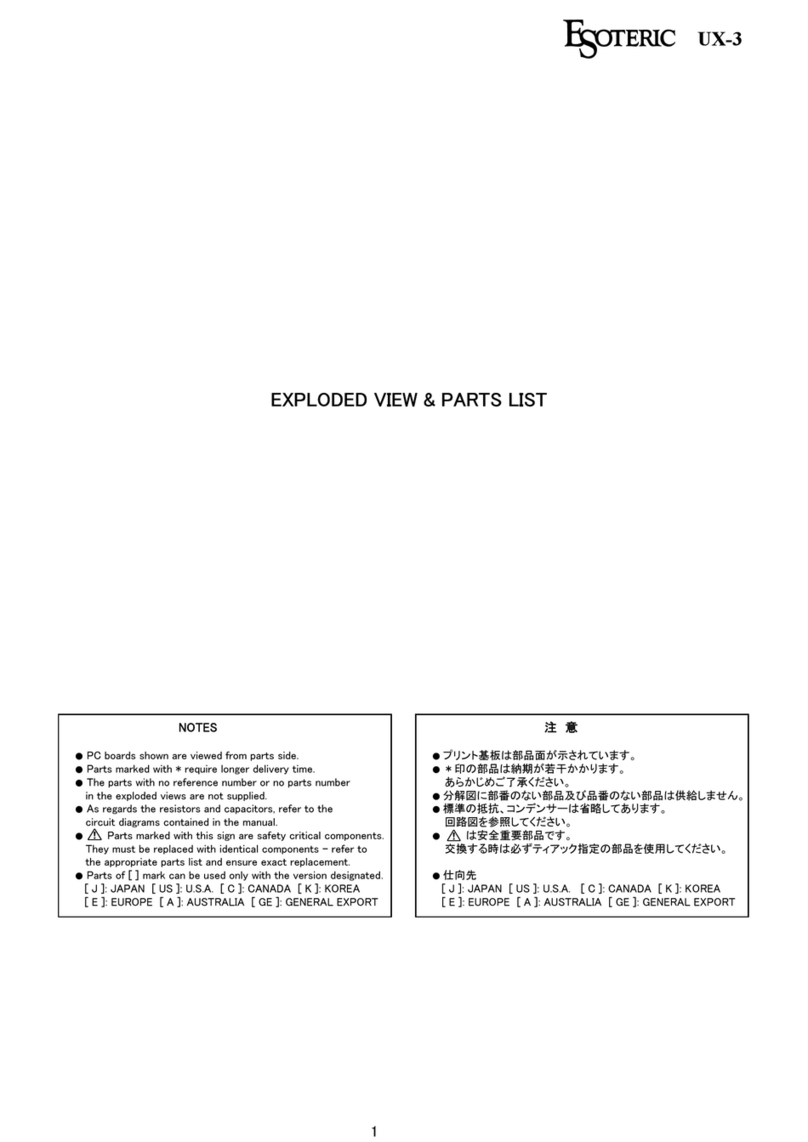 Teac Esoteric UX-3 User manual
