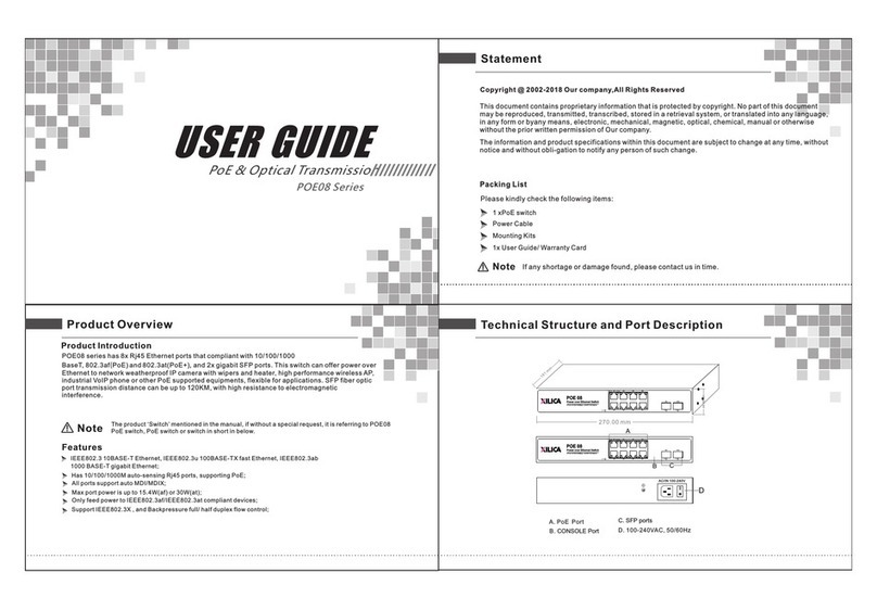 Xilica Audio Design POE08 Series user guide