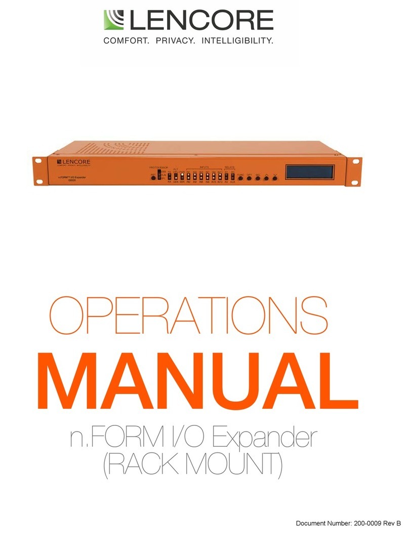 Lencore n.FORM Operation manual