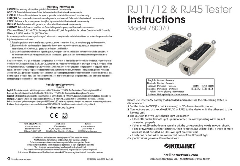 Intellinet 780070 instructions