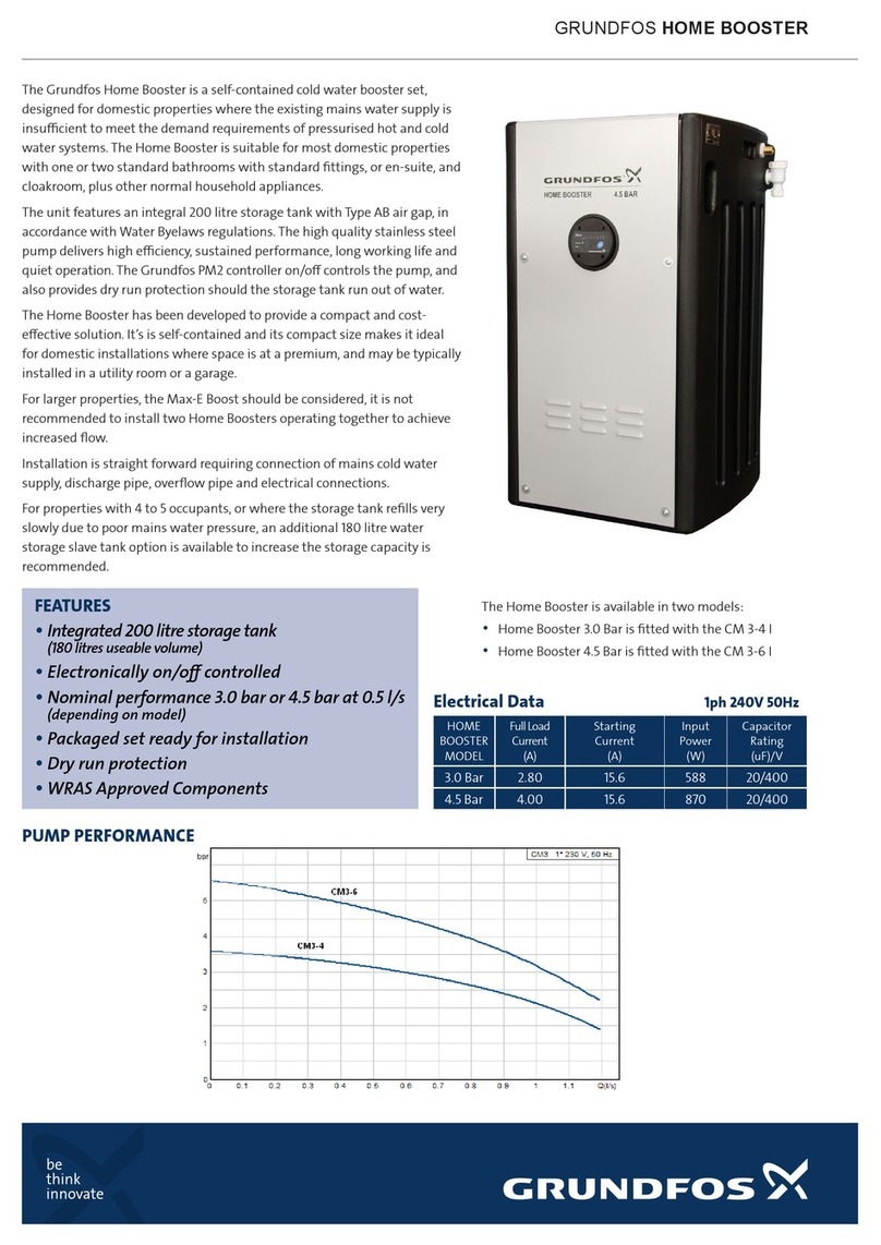 Grundfos Home Booster 3.0 Bar manual