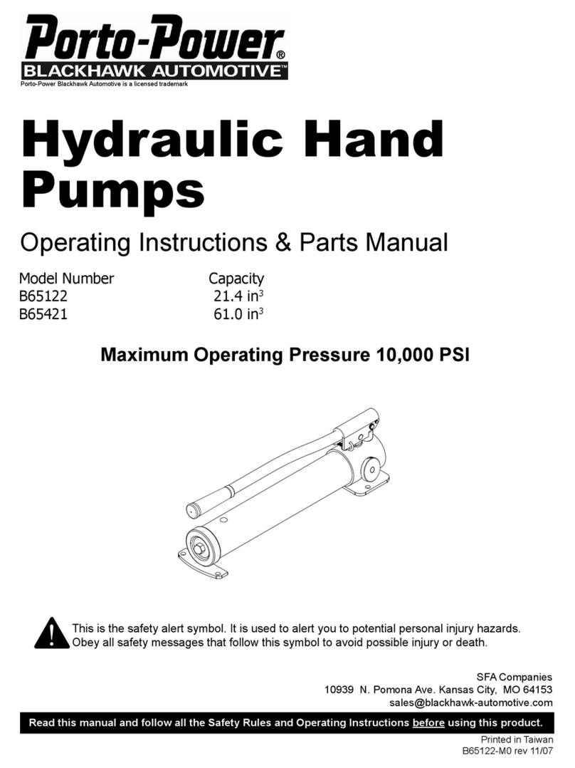Porto-Power B65122 Operating instructions & parts manual