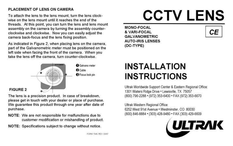 Ultrak KL2814DS installation instructions