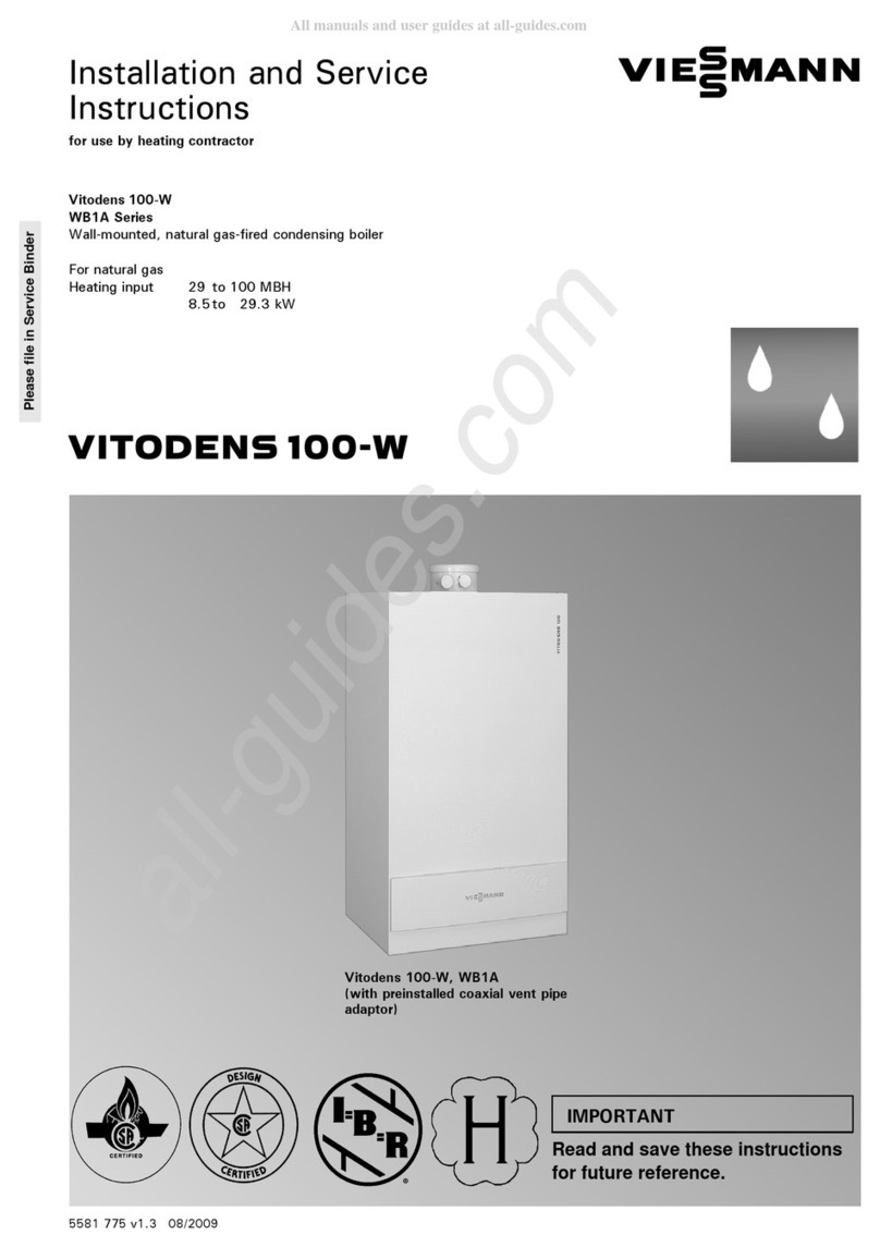 Viessmann WB1A Series Installation and service instructions Viessmann WB1A Series Installation and service instructions