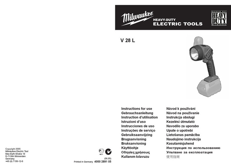 Milwaukee V 28 L Instructions for use