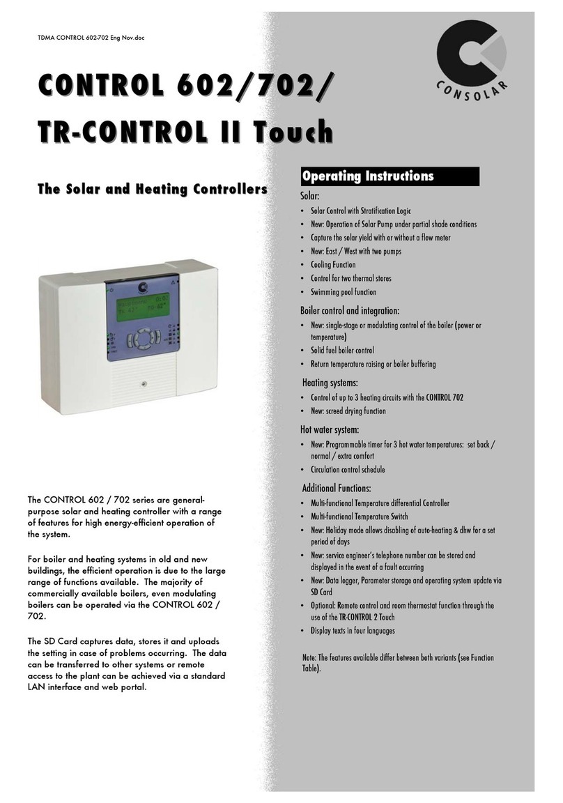 Consolar CONTROL 602 operating instructions