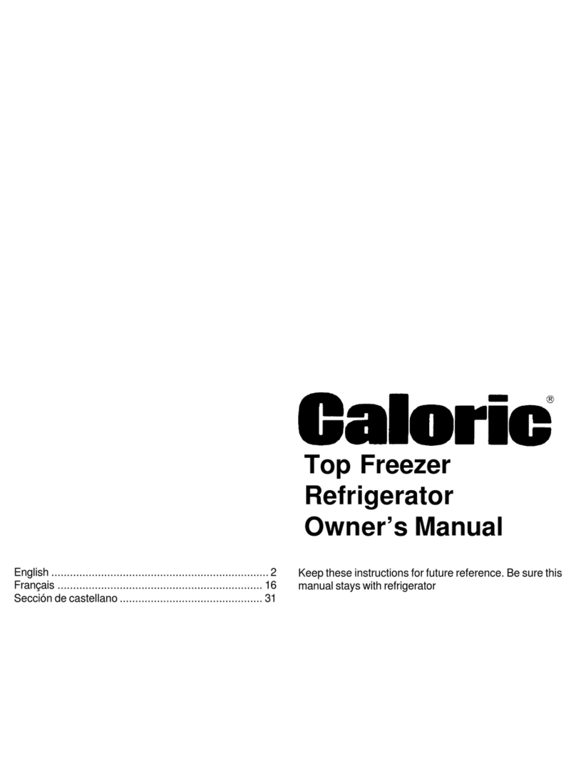 Caloric GTA18B2W Operating instructions