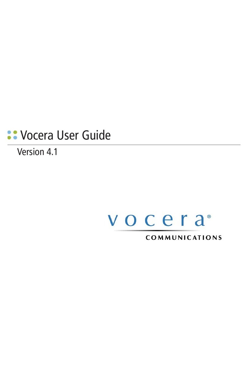 Vocera T1000 User manual