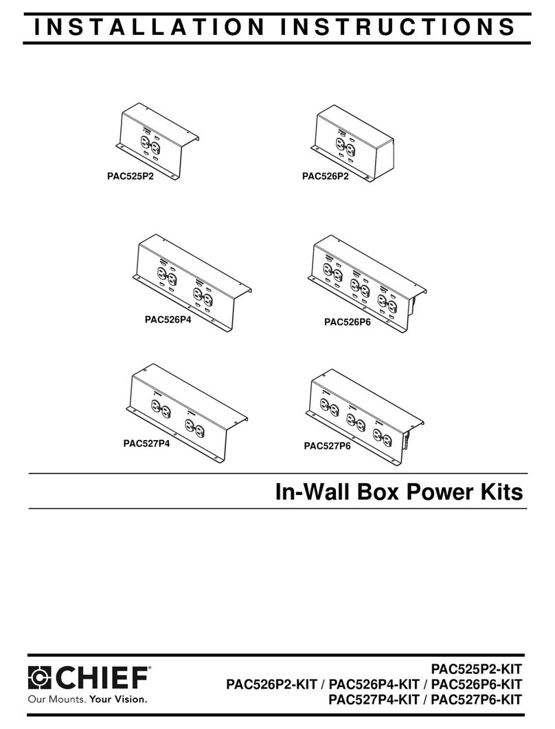 CHIEF PAC525P2-KIT User manual