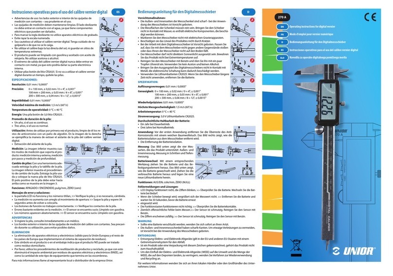 Unior 270 A User manual