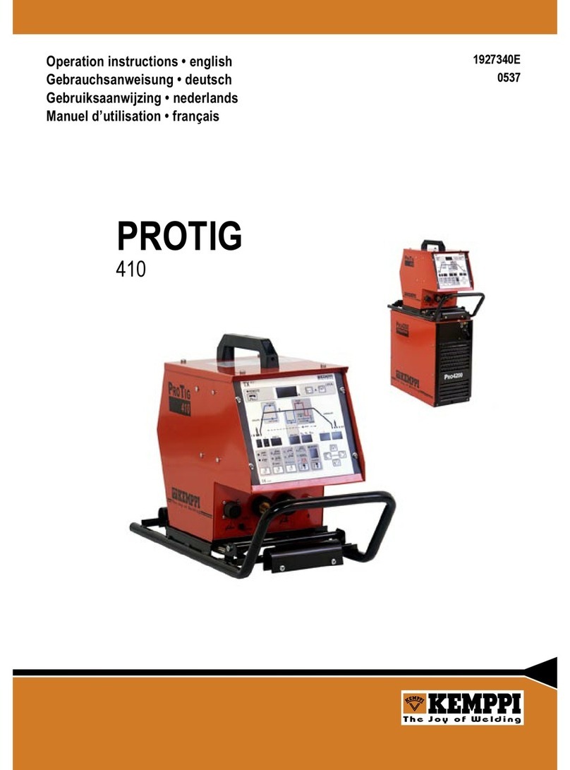 Kemppi Protig 410 User manual