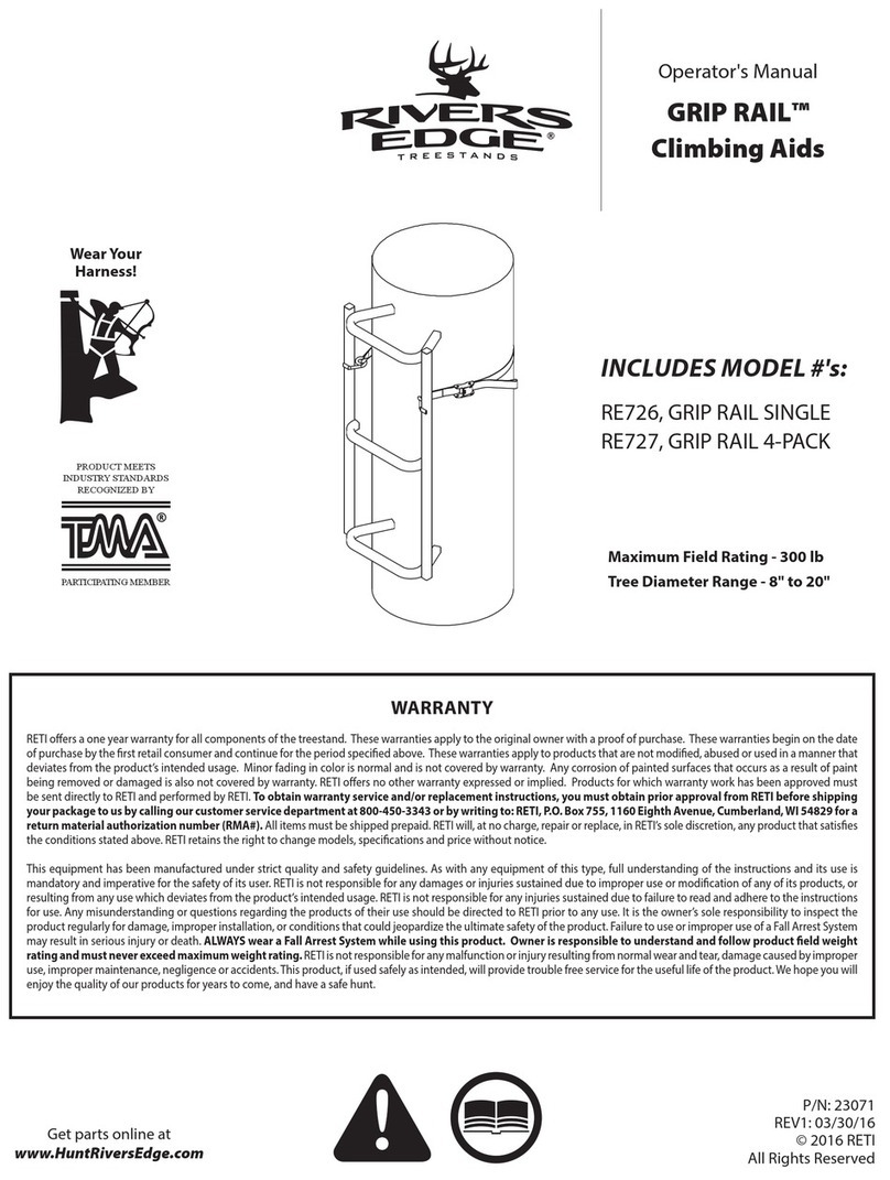 Rivers Edge GRIP RAIL operating manual