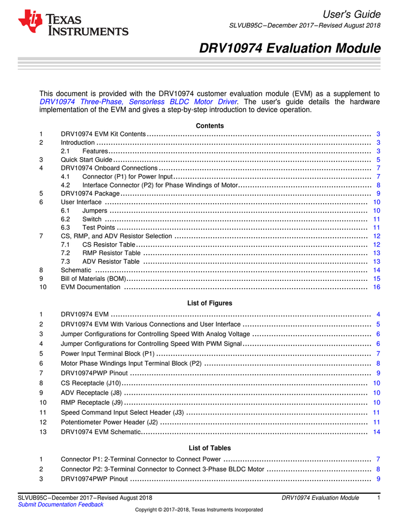 Texas Instruments DRV10974 EVM User manual Texas Instruments DRV10974 EVM User manual