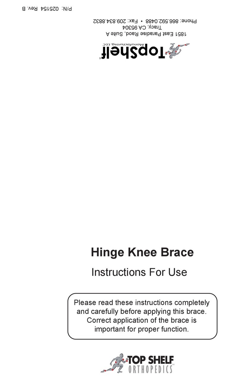 Top shelf Orthopedics Hinge Knee Brace User manual