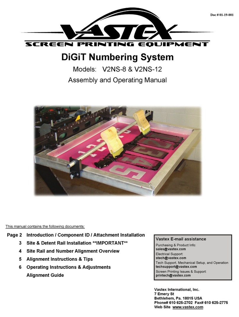 VASTEX DiGiT V2NS-8 Assembly and operating manual