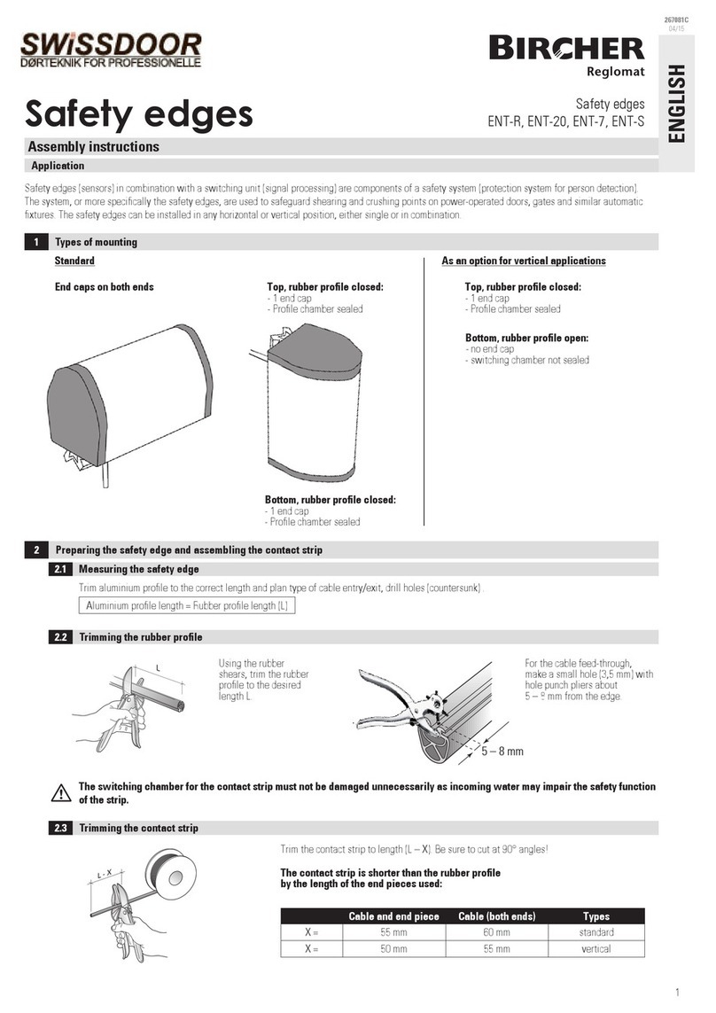 Bircher Reglomat Swissdoor ENT-R Assembly instructions