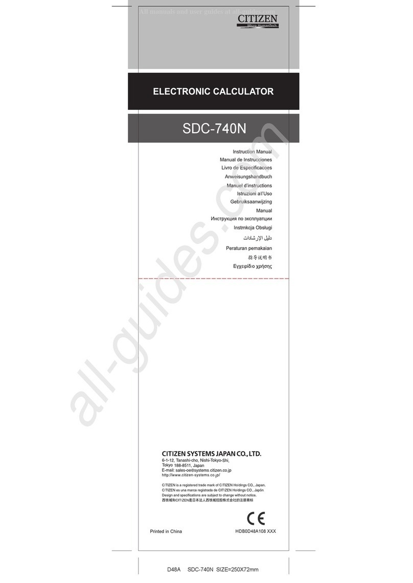 Citizen SDC-740N instruction manual