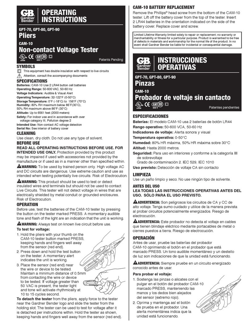 GB GPT-70 operating instructions