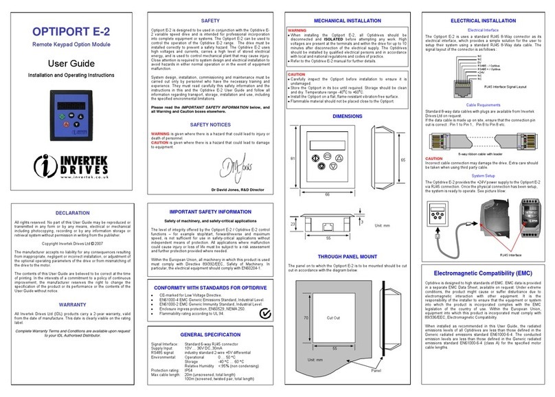 Intertek OPTIPORT E-2 User manual