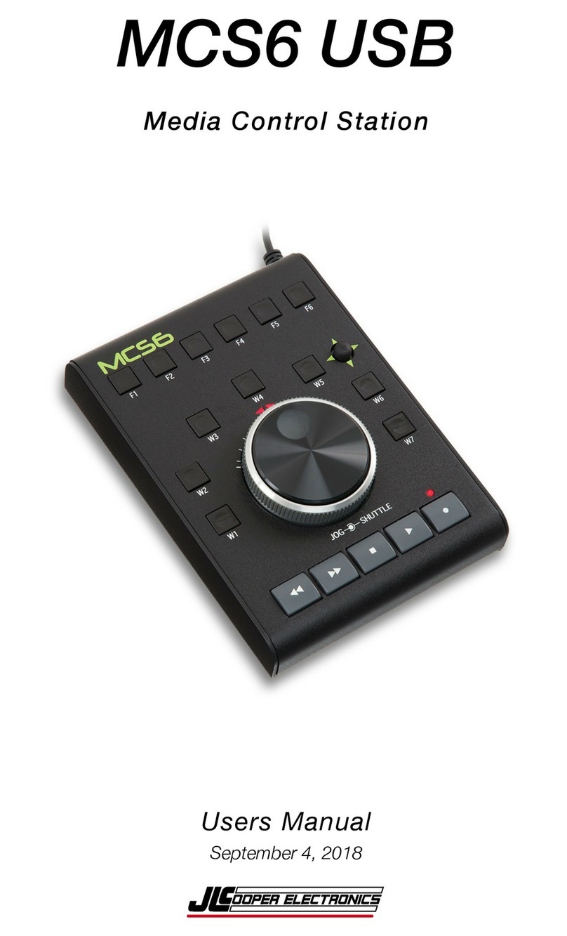 JLCooper Electronics MCS6 USB user manual