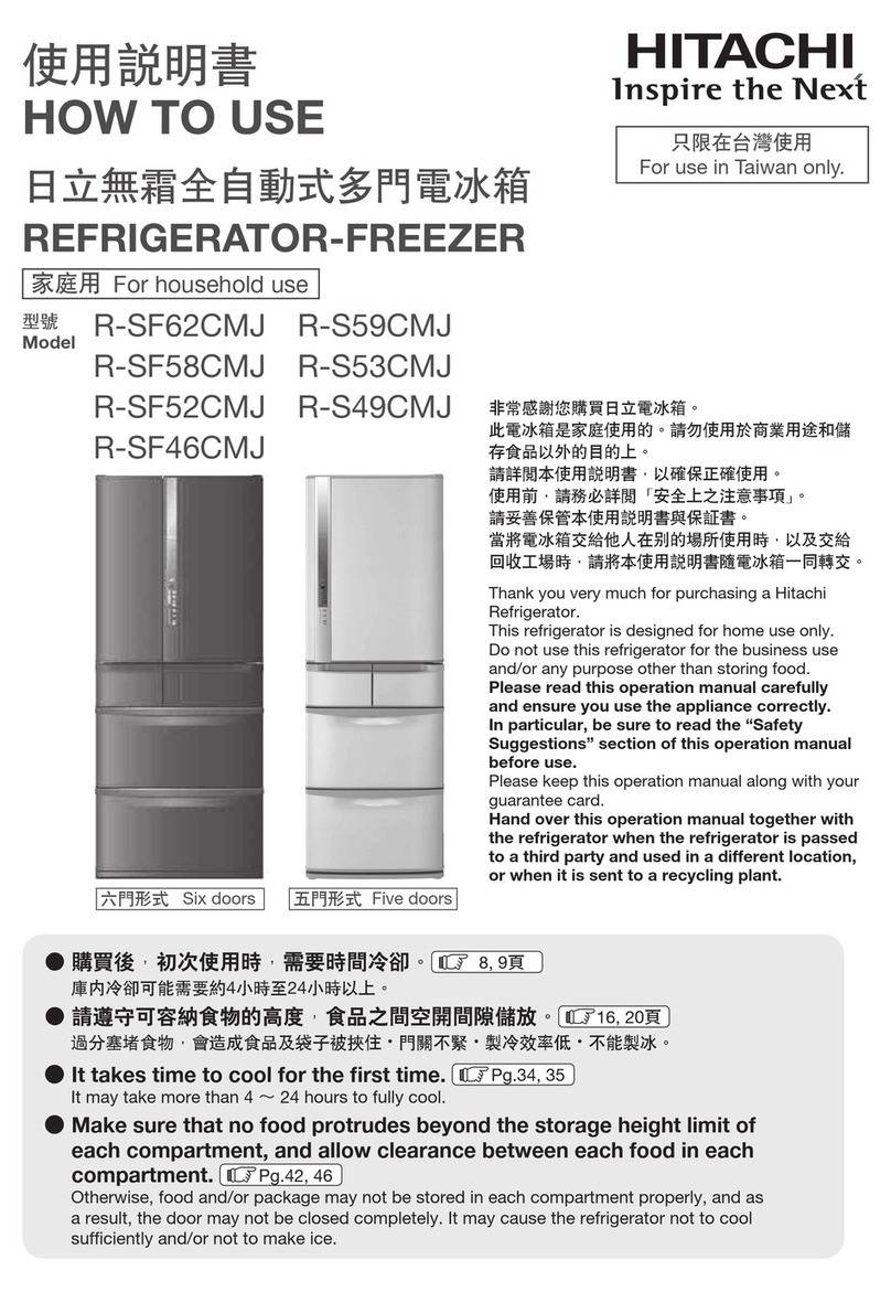 Hitachi R-SF62CMJ Operating instructions Hitachi R-SF62CMJ Operating instructions