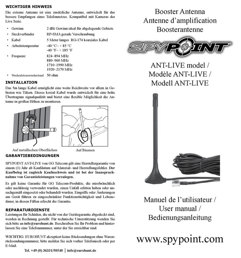 Spypoint ANT-LIVE user manual