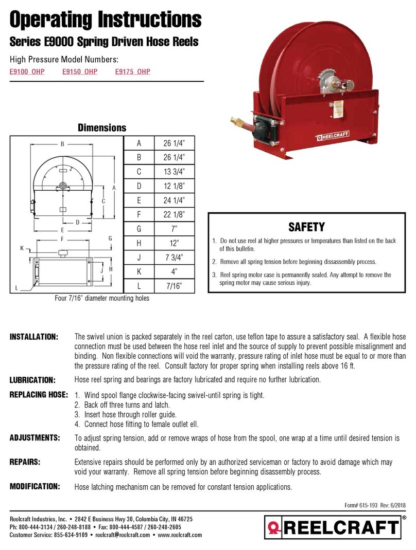 ReelCraft E9000 Series User manual